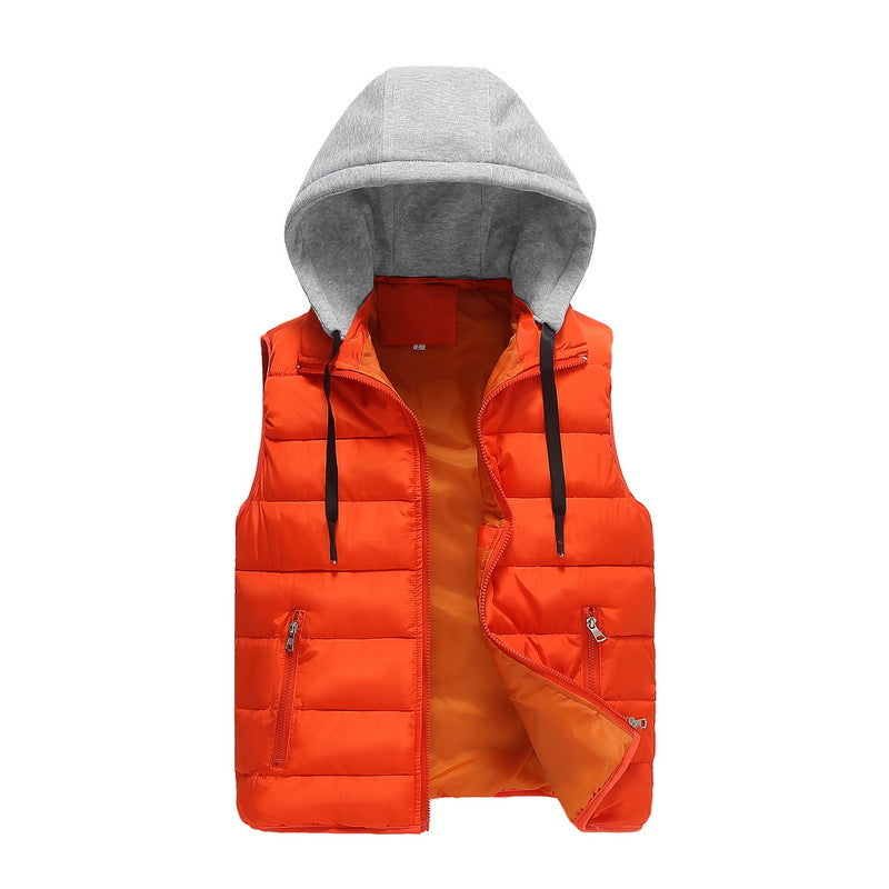 Gilet d'hiver à capuche ample