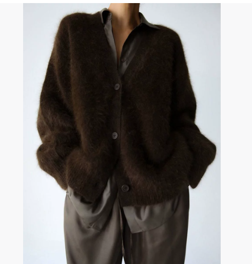 Cardigan Coupe Ample Automne Hiver.