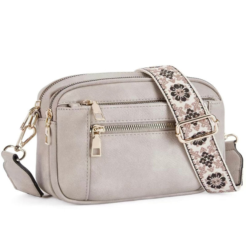 Sac bandoulière multifonction color-block en PU
