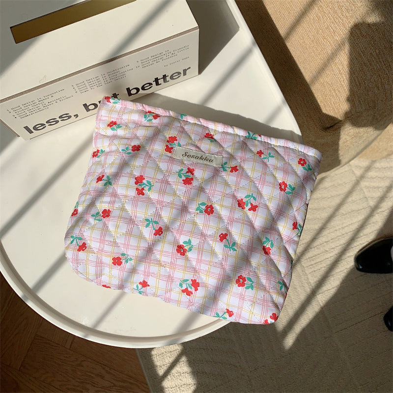 Trousse de maquillage matelassée