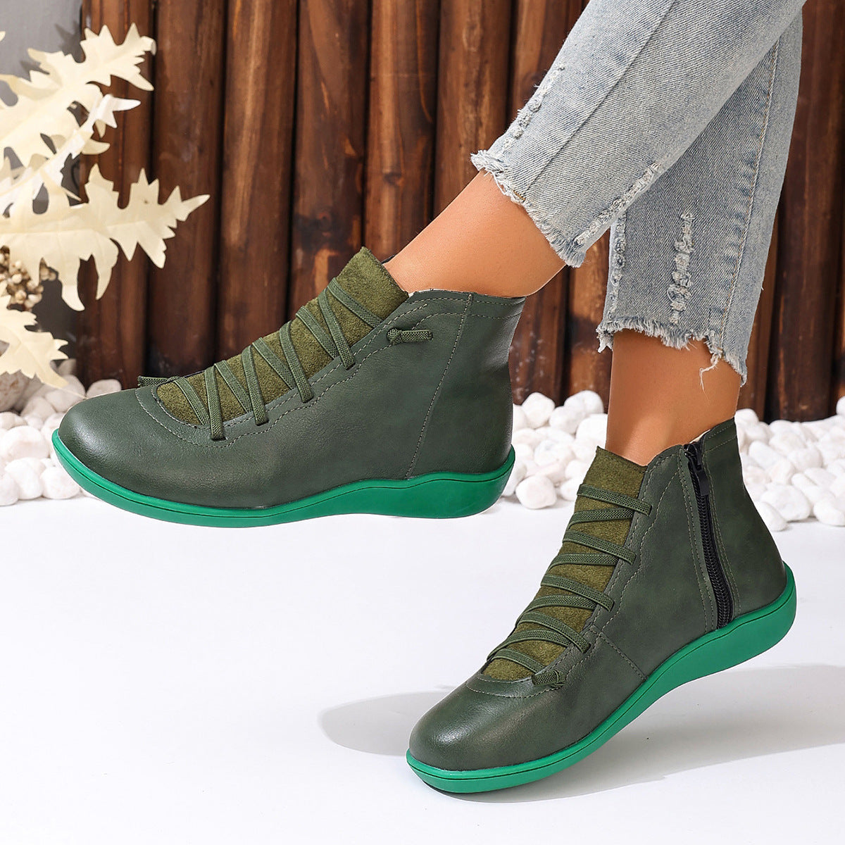 Bottines courtes décontractées montantes