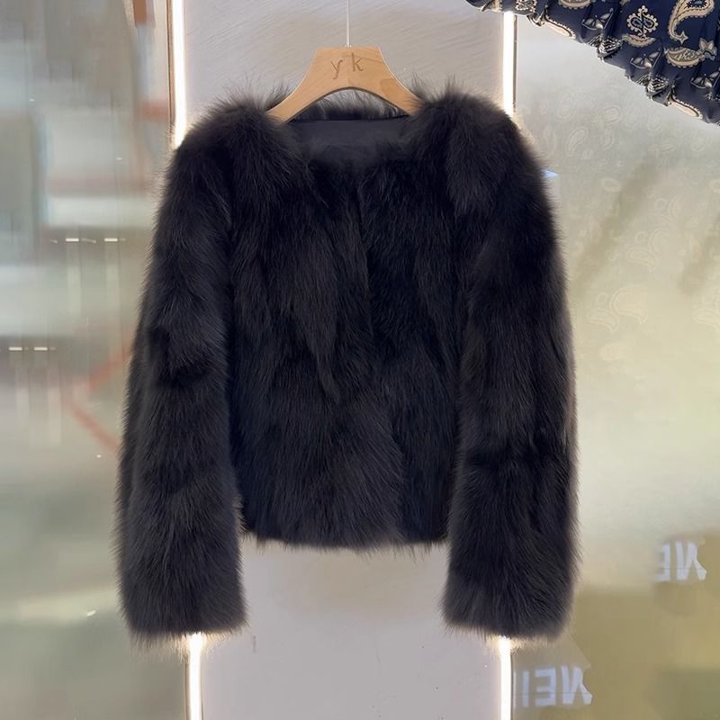 Nouveau manteau en fourrure de renard