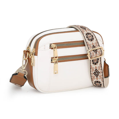 Sac bandoulière multifonction color-block en PU