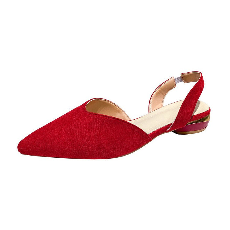 Sandales talon bas et dos ouvert