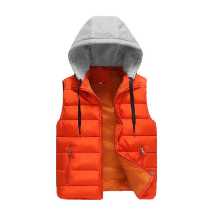 Gilet d'hiver à capuche ample