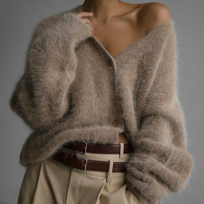 Cardigan Coupe Ample Automne Hiver.