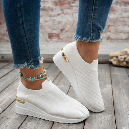 Chaussures à semelle épaisse en maille Flyknit