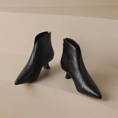Bottines chics à talons chaton
