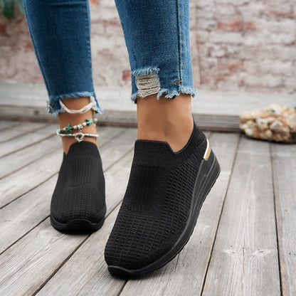 Chaussures à semelle épaisse en maille Flyknit