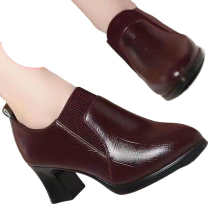 Escarpins en cuir souple et à semelles souples