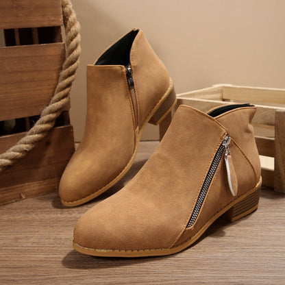 Bottines à talons épais et bout pointu
