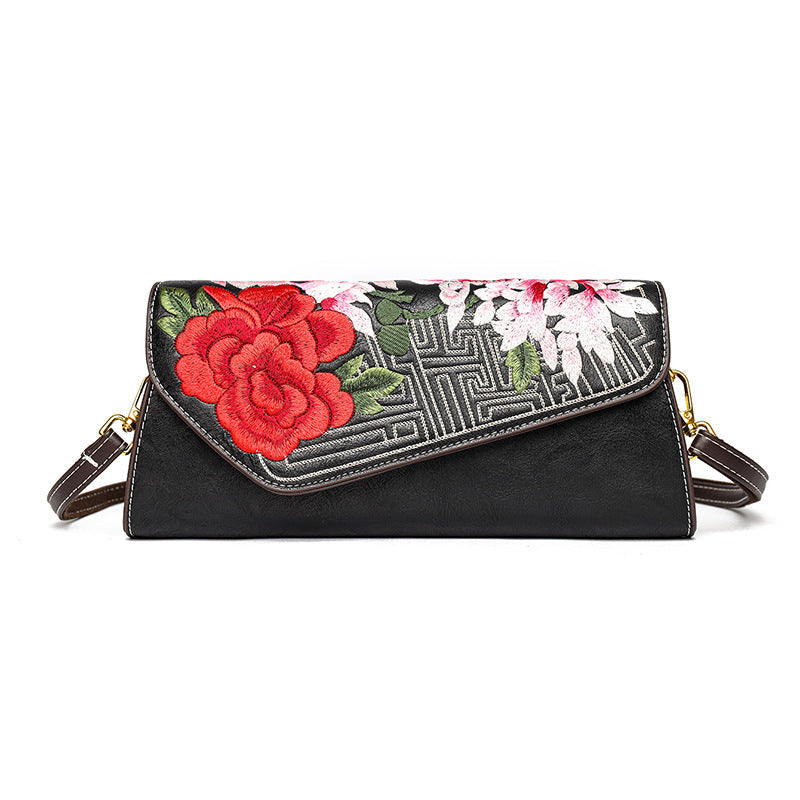 Sac à bandoulière riche design floral opulent