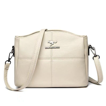 Korean-style Womens Shoulder Soft Leather Versatile Design Large Capacity And Embroidered Crossbody Bag