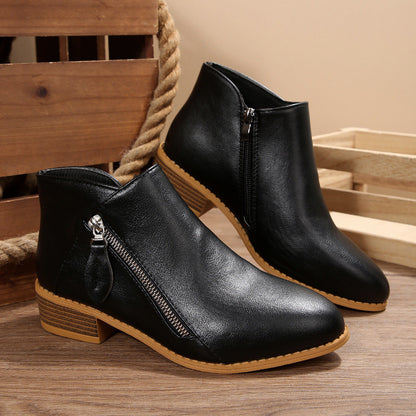 Bottines à talons épais et bout pointu