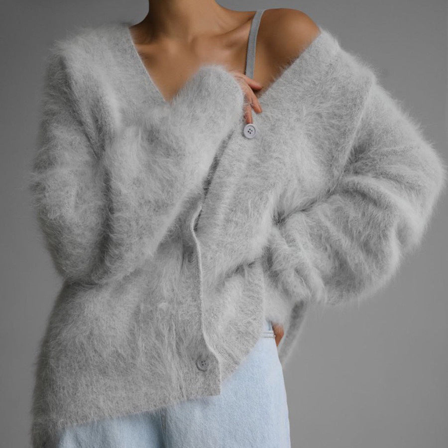Cardigan Coupe Ample Automne Hiver.