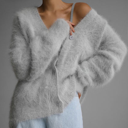 Cardigan Coupe Ample Automne Hiver.