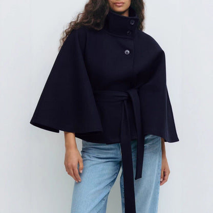 Manteau chauve-souris avec ceinture tendance