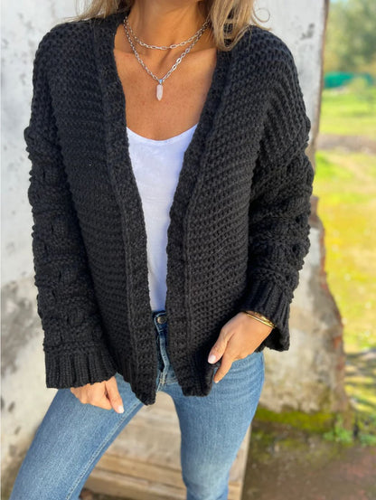Cardigan d'hiver uni tendance