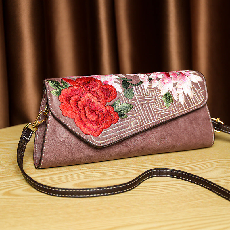 Sac à bandoulière riche design floral opulent