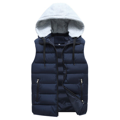 Gilet d'hiver à capuche ample