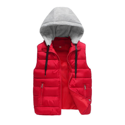 Gilet d'hiver à capuche ample