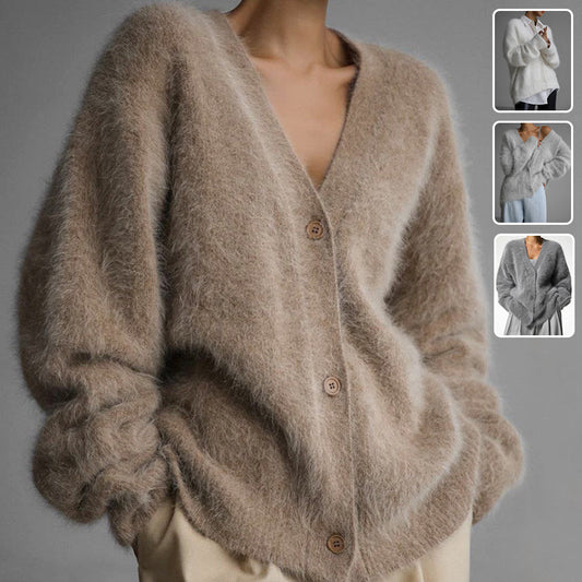 Cardigan Coupe Ample Automne Hiver.