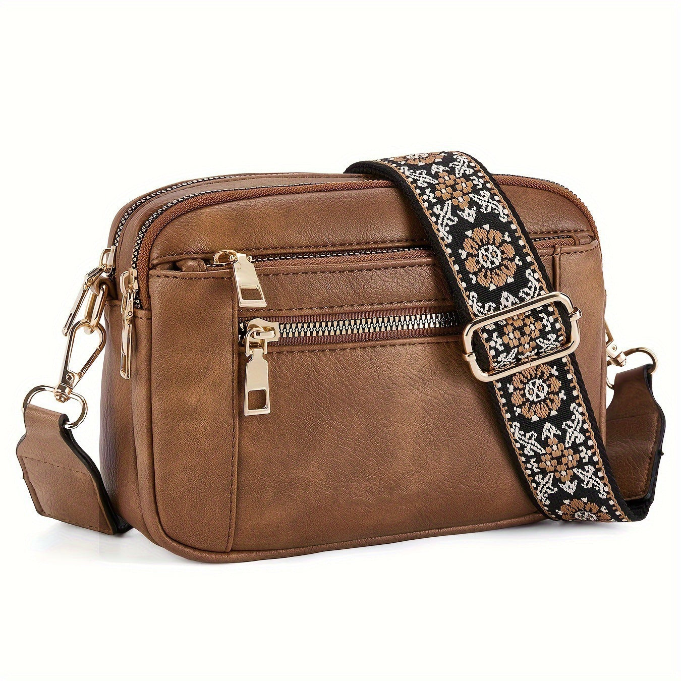 Sac bandoulière multifonction color-block en PU