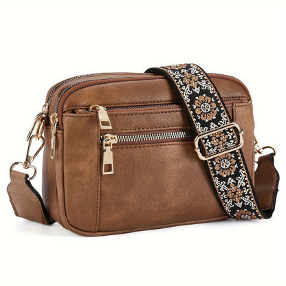 Sac bandoulière multifonction color-block en PU