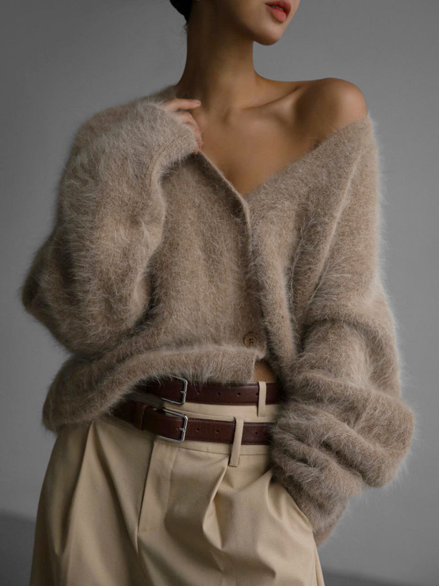 Cardigan Coupe Ample Automne Hiver.