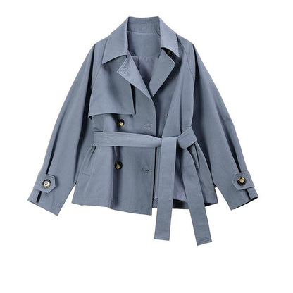 Trench court avec taille cintrée
