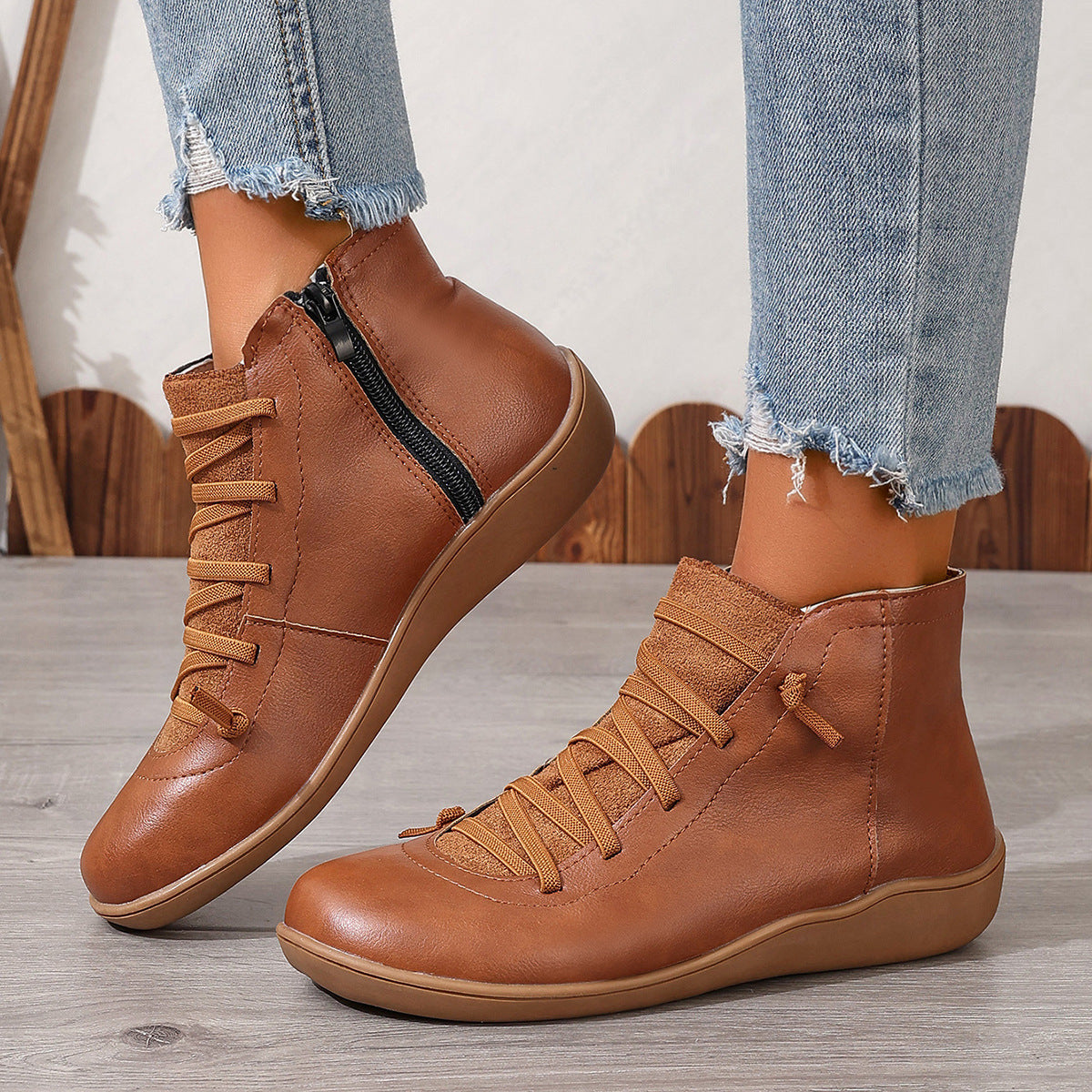 Bottines courtes décontractées montantes