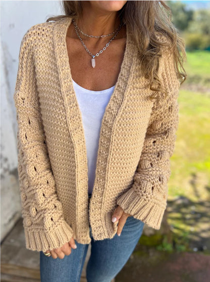 Cardigan d'hiver uni tendance