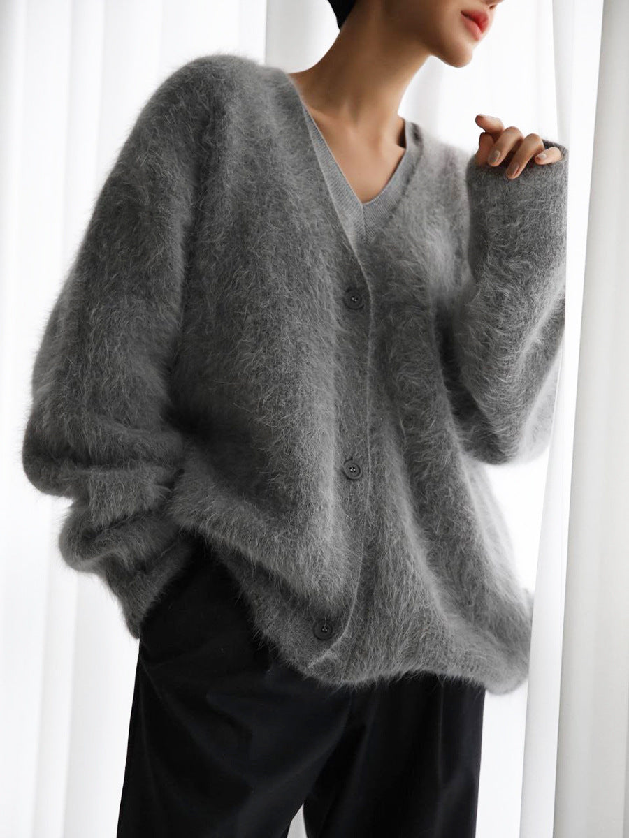 Cardigan Coupe Ample Automne Hiver.