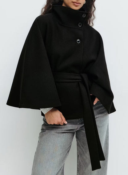 Manteau chauve-souris avec ceinture tendance