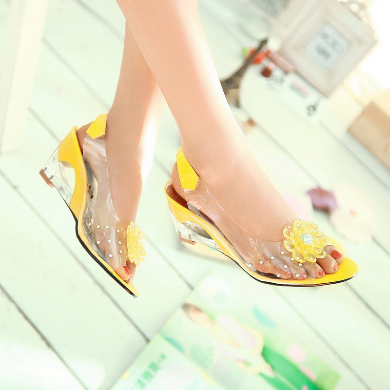Chaussures d'été style bouche de poisson
