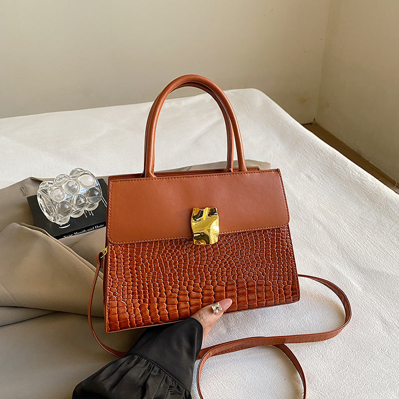 Nouveau sac fourre-tout rétro porté croisé