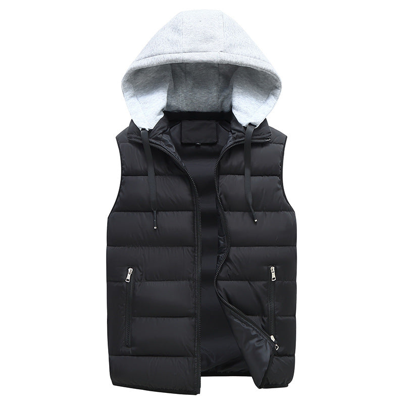 Gilet d'hiver à capuche ample