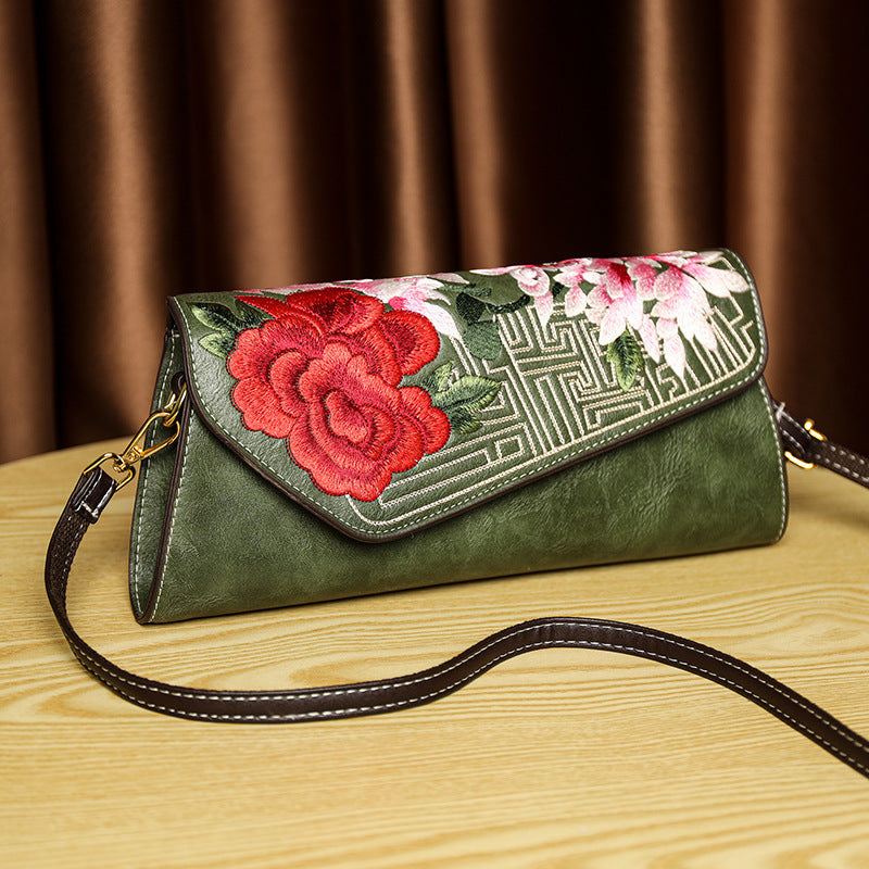 Sac à bandoulière riche design floral opulent