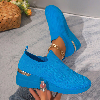 Chaussures à semelle épaisse en maille Flyknit