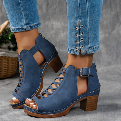 Sandales à talons épais et stylées