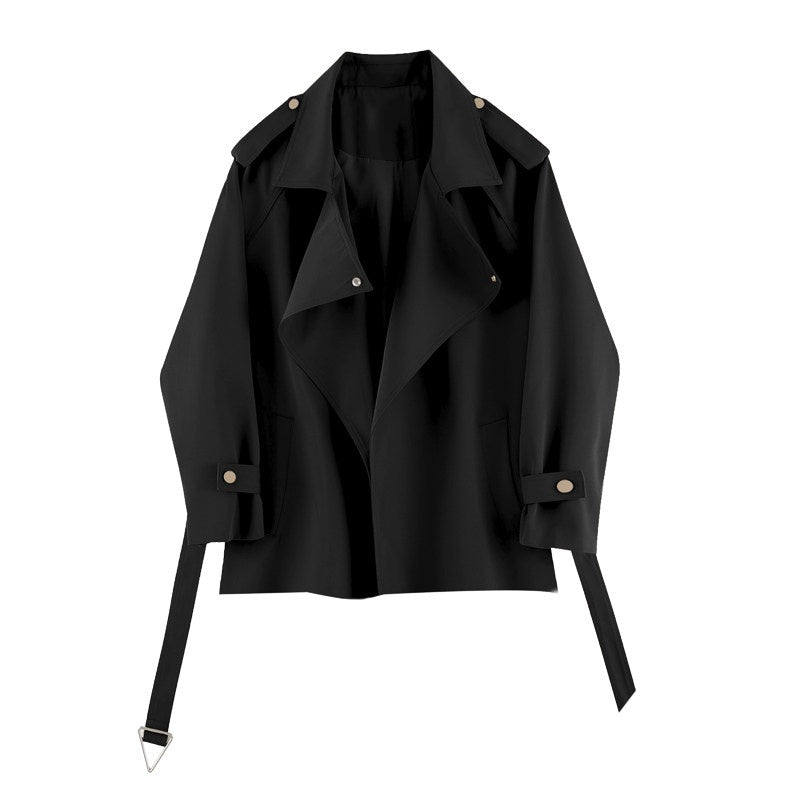 Trench court avec taille cintrée
