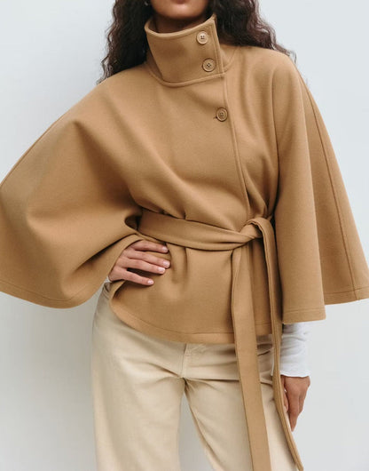 Manteau chauve-souris avec ceinture tendance