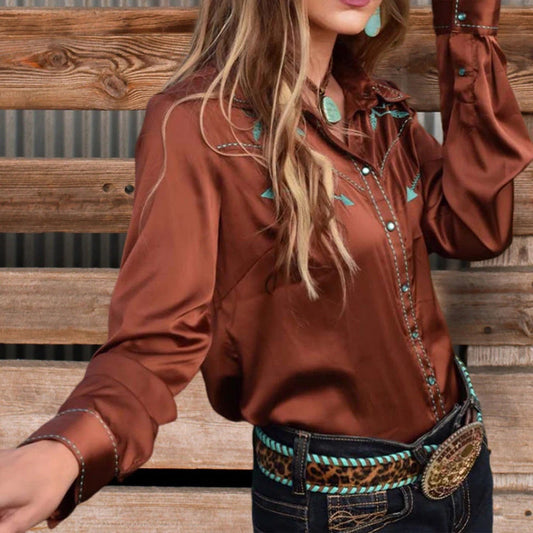 Chemise style western exotique