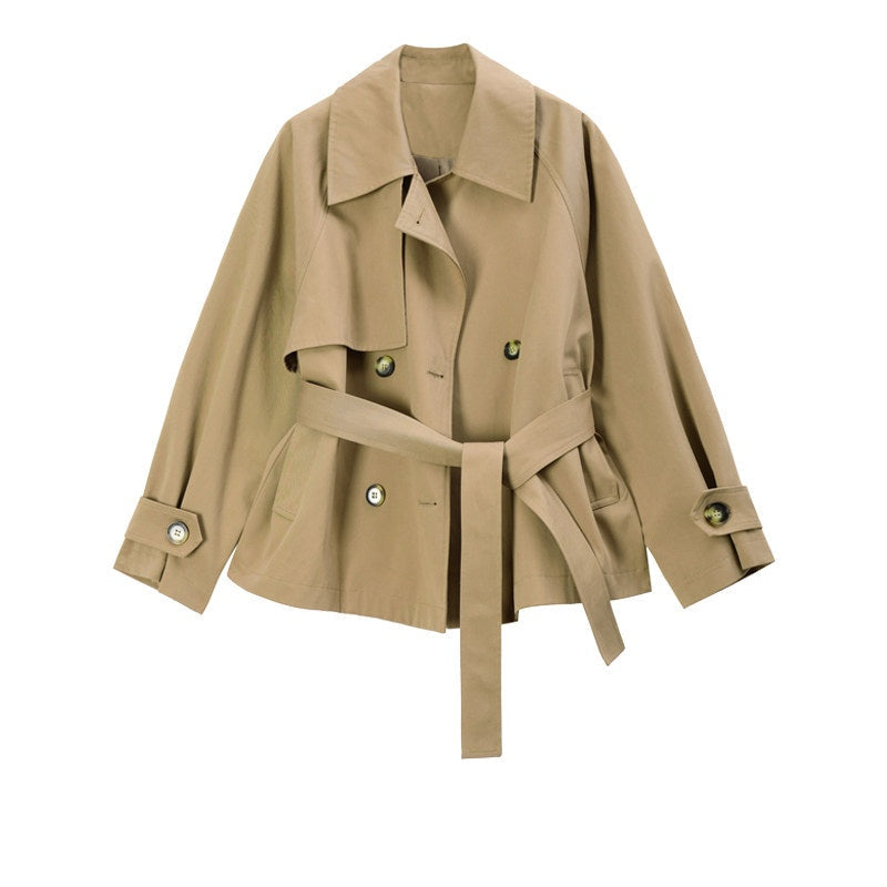 Trench court avec taille cintrée