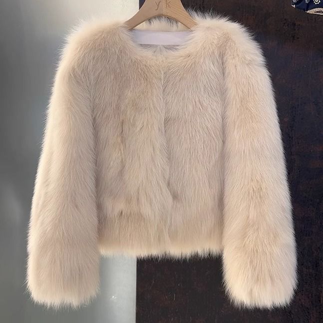 Nouveau manteau en fourrure de renard