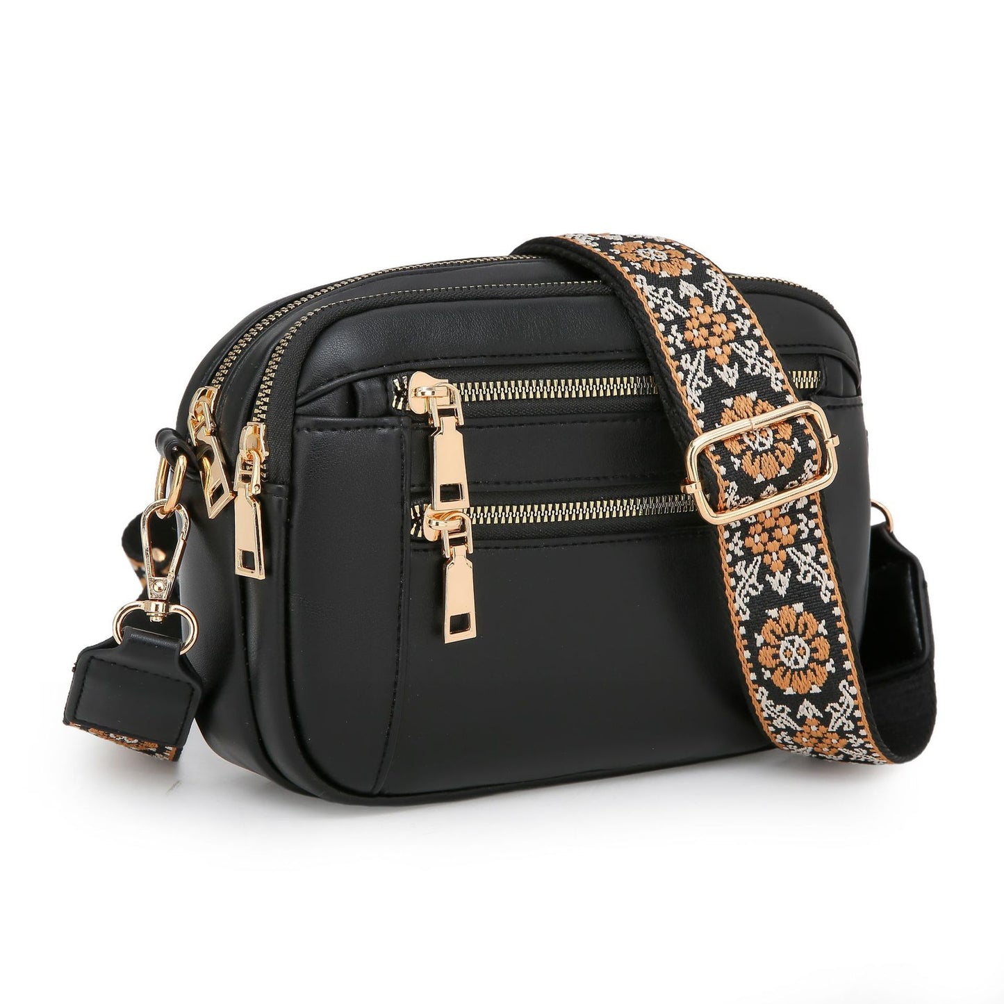 Sac bandoulière multifonction color-block en PU