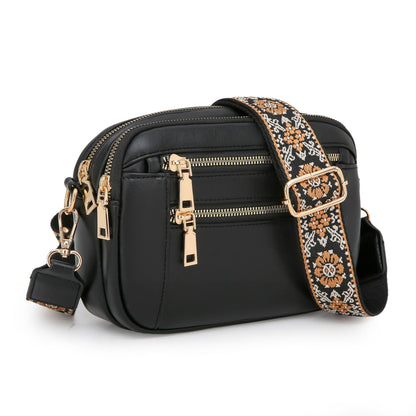 Sac bandoulière multifonction color-block en PU