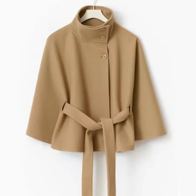 Manteau chauve-souris avec ceinture tendance