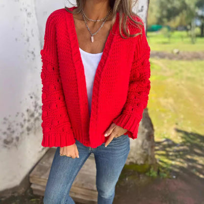 Cardigan d'hiver uni tendance