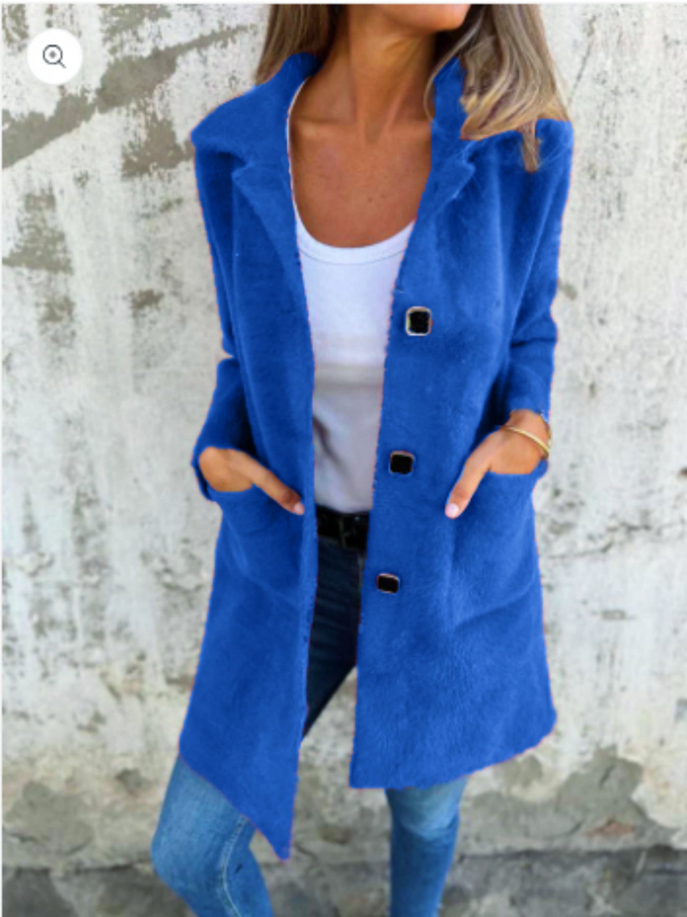 Manteau mi-long à boutonnage simple